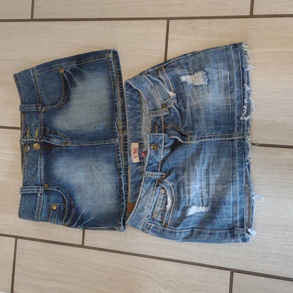 Lot of 2 jean skirts
